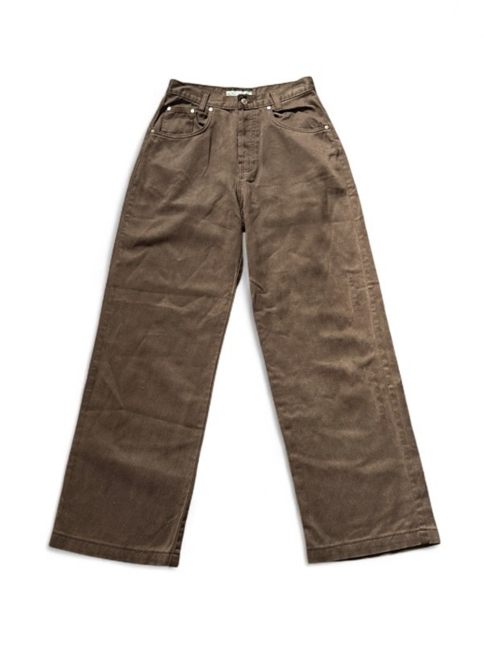 Banana Republic Women’s Wide-Leg Denim Pants in Brown Tencel Cotton Blend Size 6